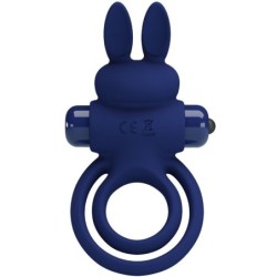 Darey Anel Vibratório Duplo Rabbit Azul