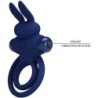Darey Anel Vibratório Duplo Rabbit Azul