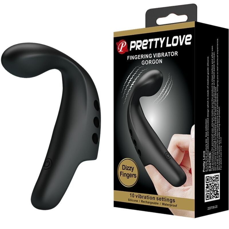 Vibrator de Degetar Gorgon Negru Vibrator de Degetar Gorgon Negru