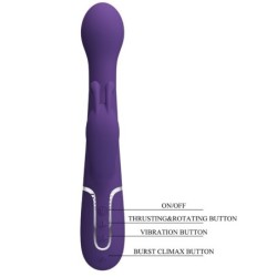 Dejon Vibratorius Rabbit 3 In 1 Multifunkcinis Violetinis