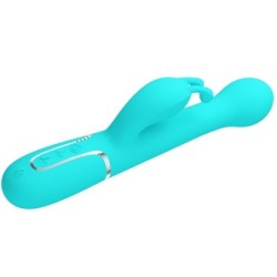 Dejon Vibrador Rabbit 3 Em 1 Multifunção Verde Água