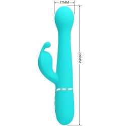 Dejon Vibrador Rabbit 3 Em 1 Multifunção Verde Água