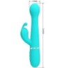 Dejon Vibrador Rabbit 3 Em 1 Multifunção Verde Água