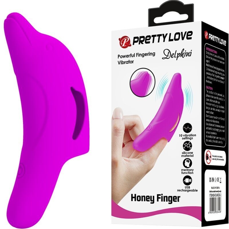 Delphini Jaudīgais Violetais Pirkstu Stimulators