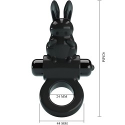 Aufregender Ring Vibrationsring Rabbit 10 Vibrationen Schwarz