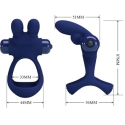 Francisco Inel Dublu Vibrator Iepuraș Albastru