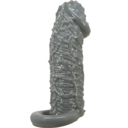 Realistický predlžujúci a oneskorujúci návlek na penis Model 2 Sivý