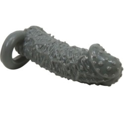 Funda Realística Alargadora Y Retardante Para Pene Modelo 2 Gris