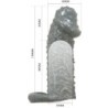 Funda Realística Alargadora Y Retardante Para Pene Modelo 2 Gris