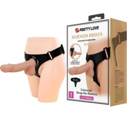 Harness Briefs Arnés Universal Con Dildo Jerry 21.8 Cm Natural