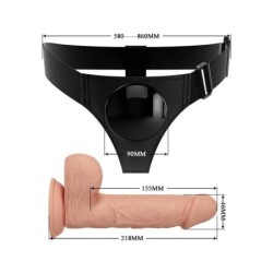 Harness Briefs Universal Sele med Dildo Jerry 21.8 Cm Natural