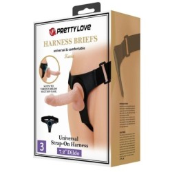Harness Briefs Arnês Universal Com Dildo Kevin 19 Cm Natural