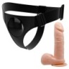Harness Briefs Arnês Universal Com Dildo Tom 20 Cm Natural