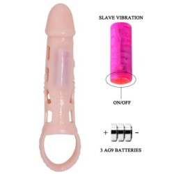 Harrison Capa Extensora de Pénis Com Vibração E Strap 13.5 Cm