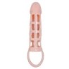Harrison Prodlužovací návlek na penis s vibrací a popruhem 13.5 cm