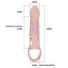 Harrison Prodlužovací návlek na penis s vibrací a popruhem 13.5 cm