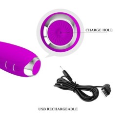 Hector Vibrador Electroshock Recargable & Impermeable Morado