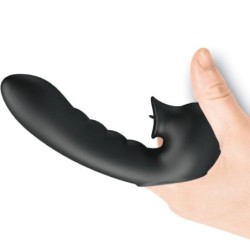 Hobgoblin Vibrerende Finger Sleeve 12 Vibrationer + Clitoris Stimulator Sort
