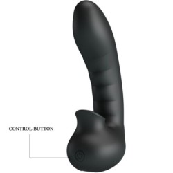 Hobgoblin Manșon Vibrator pentru Deget 12 Vibrații + Stimulator Clitoris Negru