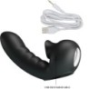 Hobgoblin Manșon Vibrator pentru Deget 12 Vibrații + Stimulator Clitoris Negru