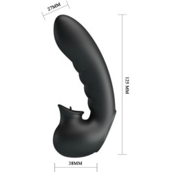 Hobgoblin Funda Vibradora Para Dedo 12 Vibraciones + Estimulador Clítoris Negro