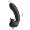 Hobgoblin Funda Vibradora Para Dedo 12 Vibraciones + Estimulador Clítoris Negro
