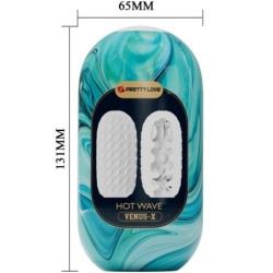 Hot Wave Masturbatore Maschile Silicone Bianco