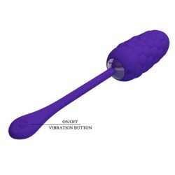 Huevo Vibrador Con Textura Marina Recargable Lila
