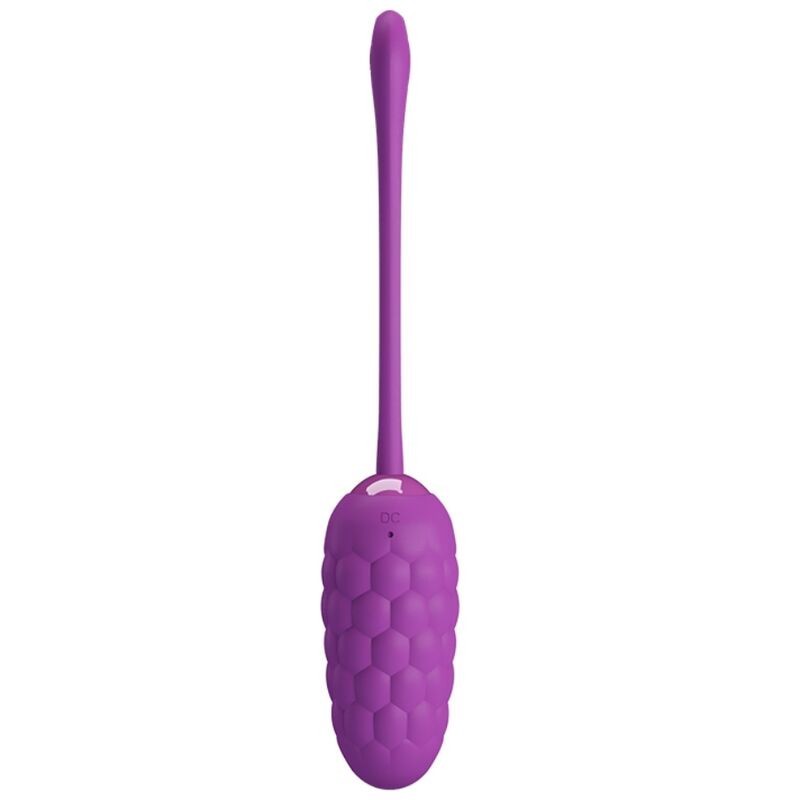 Huevo Vibrador Con Textura Marina Recargable Morado