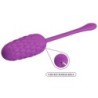Wiederaufladbares, violettes Vibrationsei mit Meeresstruktur