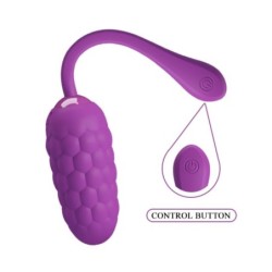 Wiederaufladbares, violettes Vibrationsei mit Meeresstruktur