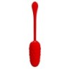 Red Rechargeable Textured Marine Egg Vibrator
