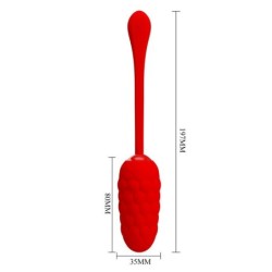 Wiederaufladbares, rotes Vibrationsei mit Meeresstruktur