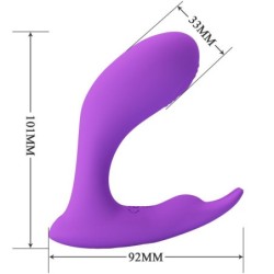 Idabelle Vibration & Pulsation Télécommande Violet