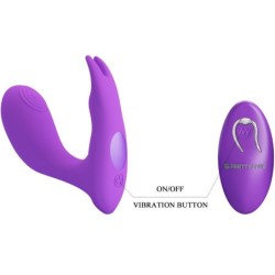 Idabelle Vibration & Pulsation Télécommande Violet