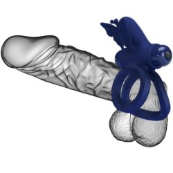 Jamele Dvostruki Prsten s Vibracijom & Plavi Stimulator Leptira