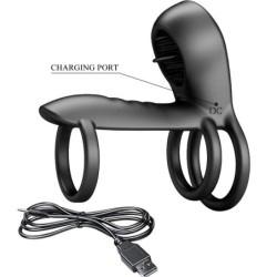 Jammy Funda De Pene 12 Vibraciones Con Lengua Recargable Silicona