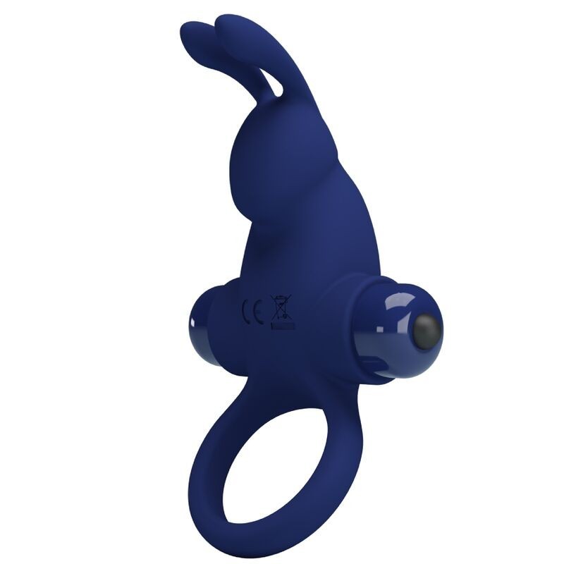Jiro Anel Rabbit Com Vibração Azul
