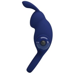 Jiro Anel Rabbit Com Vibração Azul