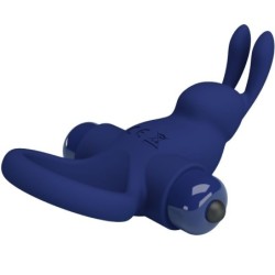 Jiro Anel Rabbit Com Vibração Azul