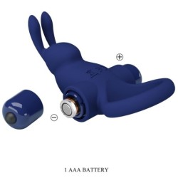 Jiro Anel Rabbit Com Vibração Azul