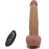 Jonathan Dildo Silikon 3 Vibrationer + 3 Insättningsmått Fjärrkontroll 21 Cm