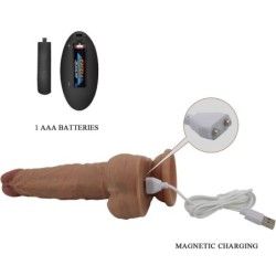 Jonathan Dildo Silikon 3 Vibrationer + 3 Insättningsmått Fjärrkontroll 21 Cm