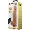 Jonathan Dildo Silikone 3 Vibrationer + 3 Indsættelsesstørrelser Fjernbetjening 21 Cm
