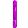 Kampas Vibrador Rabbit 3 Em 1 Multifunção Com Língua Fúcsia