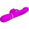 Kampas Vibrador Rabbit 3 Em 1 Multifunção Com Língua Fúcsia