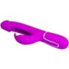 Kampas Vibrador Rabbit 3 Em 1 Multifunção Com Língua Fúcsia