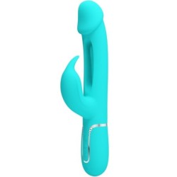 Kampas Vibromasseur Rabbit 3 En 1 Multifonction Avec Langue Verte Eau