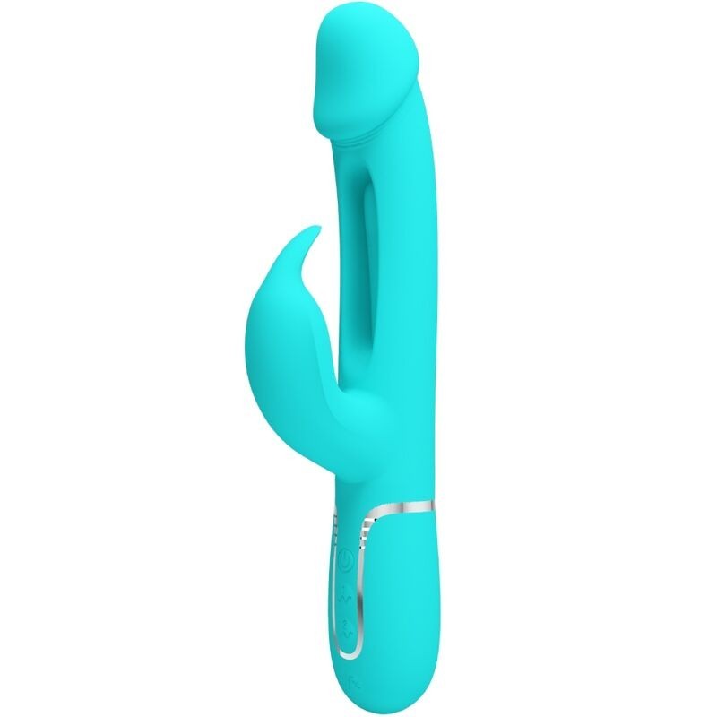 Kampas Vibromasseur Rabbit 3 En 1 Multifonction Avec Langue Verte Eau