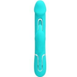 Kampas Vibratorius Rabbit 3 In 1 Multifunkcinis Su Žaliu Liežuviu Vandens